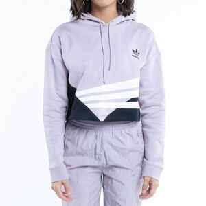 Adidas Lilac Hoodie with Black and White Accents